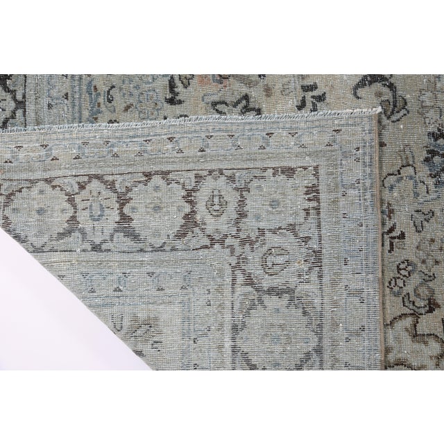 Antique Persian Rug in Soft Blue Tones and Neutral Accents -8' 9'' X 11' 7'' For Sale - Image 10 of 11