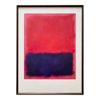 Mark Rothko Vintage Abstract Expressionist Lithograph Print Framed Modernist Fine Art Poster " Untitled " 1960-1961 For Sale