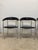 Animal Skin Modern Black Leather and Chome Dining Chairs for Arper, Italy - Set of Four For Sale - Image 7 of 12