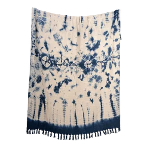 Abstract Tie Dye Throw – Free Flowing Blue Pattern