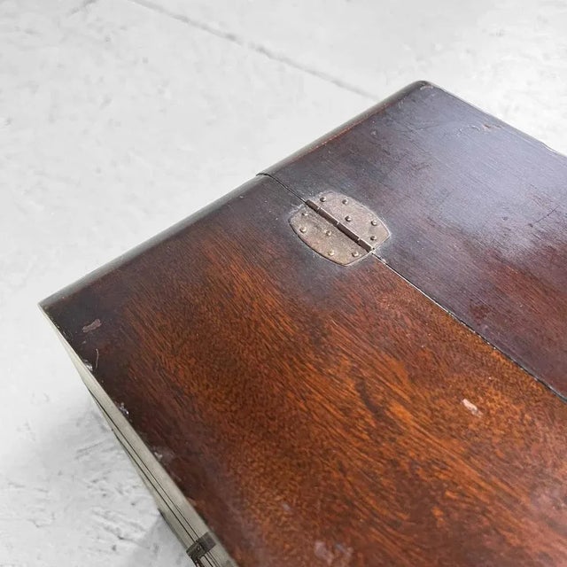 Brown Japanese Sewing Box, 1890s For Sale - Image 8 of 9