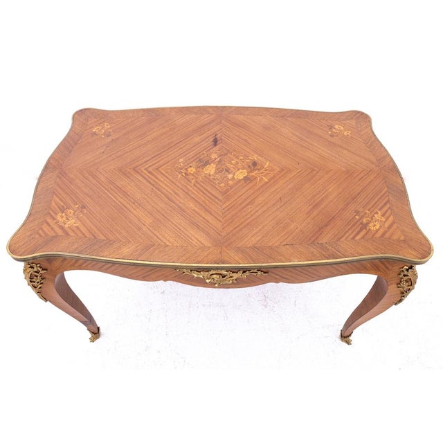 Antique Table with Marquetry, France, 1890s For Sale - Image 10 of 13