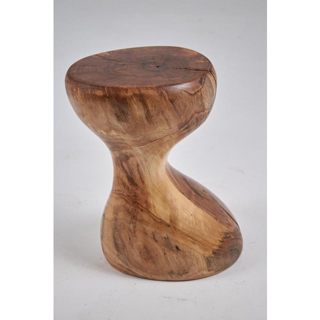 Wood Sculptural Side Table by Logniture For Sale - Image 11 of 14