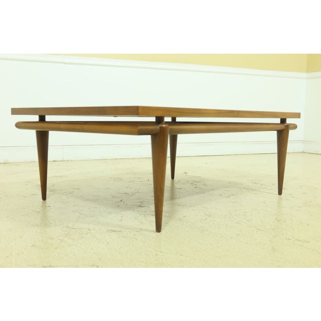 Mid-Century Modern John Widdicomb Mid Century Modern Walnut Coffee Table For Sale - Image 3 of 12