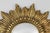 Glass Gold Sunburst Convex Mirror in Resin, France, 1960s For Sale - Image 7 of 11