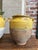 Pair Antique Provincial French Yellow Glazed Pottery Confit Pot Urn Vase Vessel For Sale - Image 10 of 13