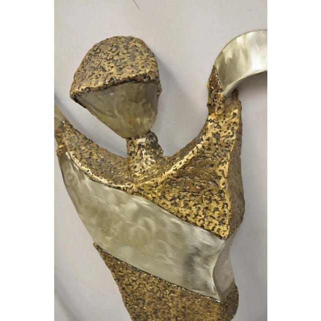 Metal Colbert Collins 1986 Male and Female Dancers Brutalist Wall Sculptures 2 Pc Set For Sale - Image 7 of 12