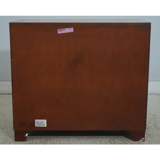 Pair Ethan Allen Bamboo Bow Front Chests For Sale - Image 16 of 18