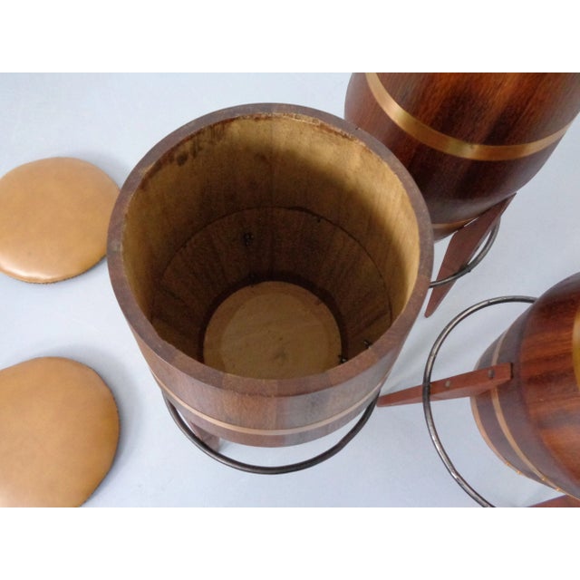 Mid-Century Teak & Copper Barstools, 1960s, Set of 3 For Sale - Image 15 of 18