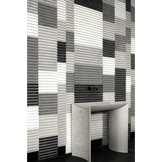 Stone Trilite Washbasin in White Carrara Marble by Bufalini Marmi For Sale - Image 7 of 8