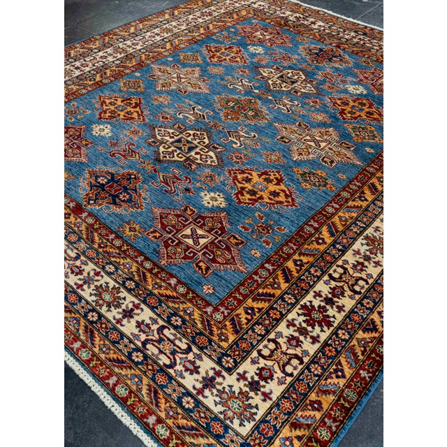 Contemporary Oriental Handmade Rug 8'2" x 9'3" For Sale - Image 3 of 4