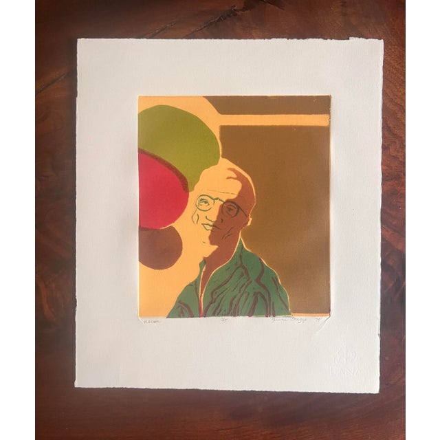 1970s "Portrait of Tate (Art Student)" Neo-Expressionist Silkscreen Print, 1979 For Sale - Image 5 of 13