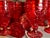 Set of 12 Fitz and Floyd red glass goblets. In excellent shape, rarely used.