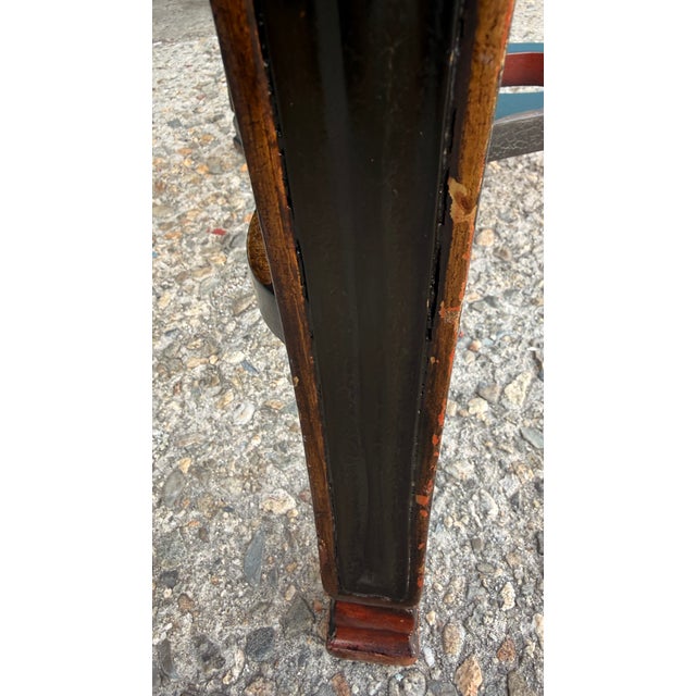 Michael Taylor Designs Chinoiserie Faux Crackle Lacquer Occasional Table For Sale - Image 13 of 15