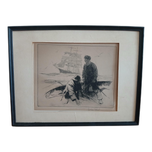 Vintage Gordon Hope Grant Signed Lithograph