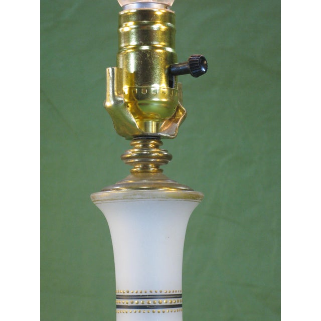 Table Lamp Glass Urn Vase Antique Bohemian Moser Gold Leaves For Sale - Image 13 of 18