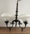 Spanish Revival 1920s Spanish Revival Cast Metal Three-Light Chandelier With Frosted Glass Shades For Sale - Image 3 of 6