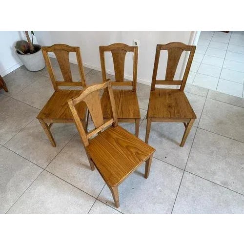 Farmhouse Spruce Chairs, Set of 4 For Sale - Image 9 of 10
