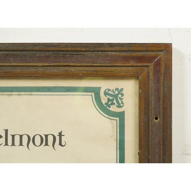Late 20th Century Scenes of Old Belmont Racetrack Frame Mural Index Poster For Sale - Image 6 of 9
