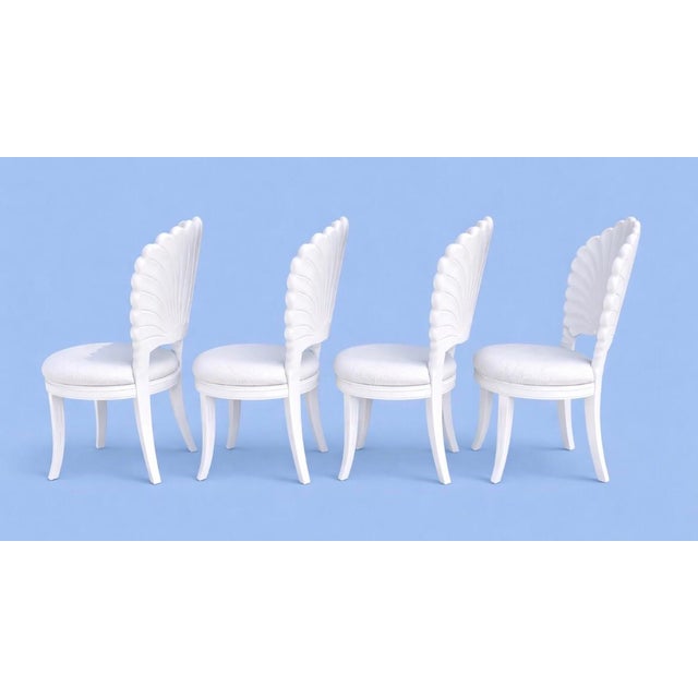 Gio Ponti 1950s Set of Four Grotto, Shell Back, Dining Chairs For Sale - Image 4 of 8