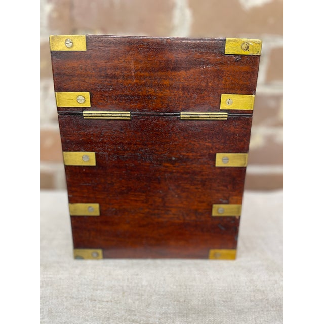 Mid 19th Century Mid 19th Century English Campaign Style Tantalus Box For Sale - Image 5 of 6