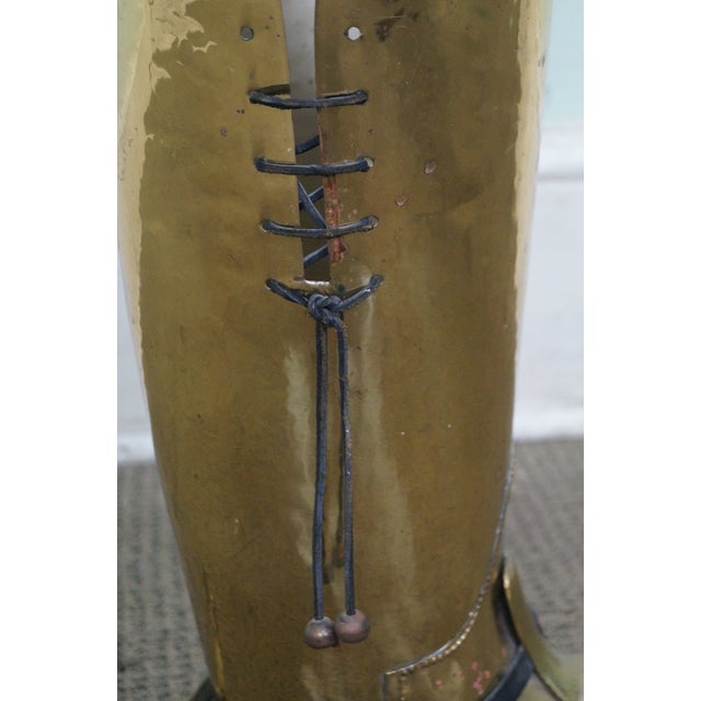 English Brass Boot Umbrella Cane Stand Chairish