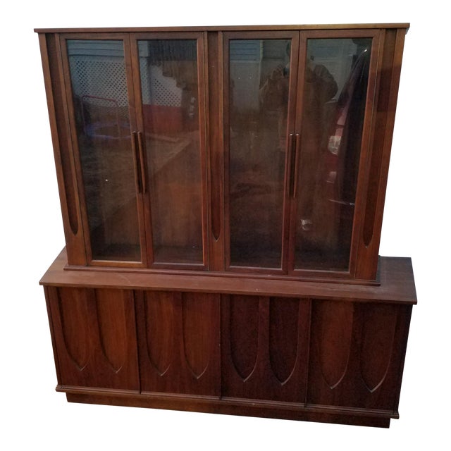 1960s Mid-Century Modern Teak Wall Cabinet - 2 Pieces ...