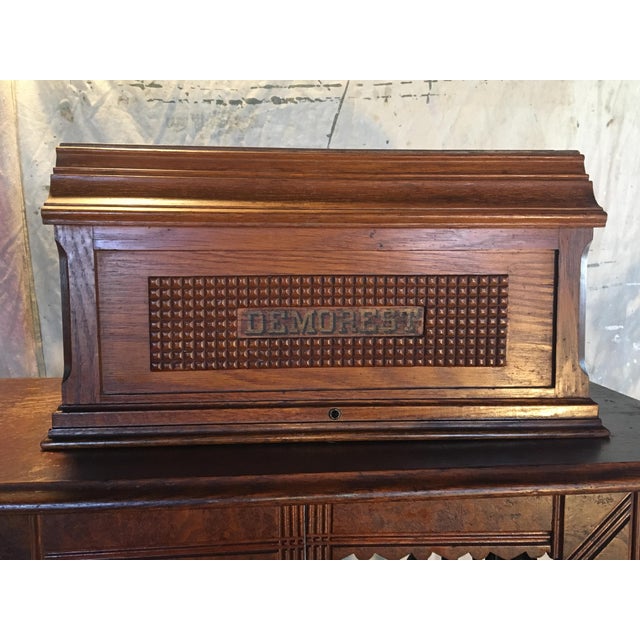 Antique Demorest Coffin Top Treadle Sewing Machine | Chairish