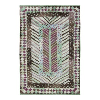 Contemporary Art Deco Style Polychromatic Geometric Wool Rug by Rug & Kilim, India For Sale