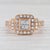 Metal 0.84ctw Diamond Halo Engagement Ring 18k Rose Gold Size 6.5-6.75 For Sale - Image 7 of 8