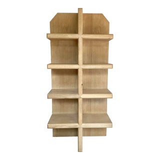 Noir Co. Organic Modern Washed Walnut Pearce Bookcase For Sale