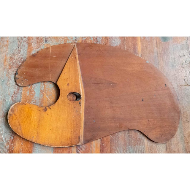 20th Century Large Professional Artist's Palette With Traces of Paint For Sale In New York - Image 6 of 10
