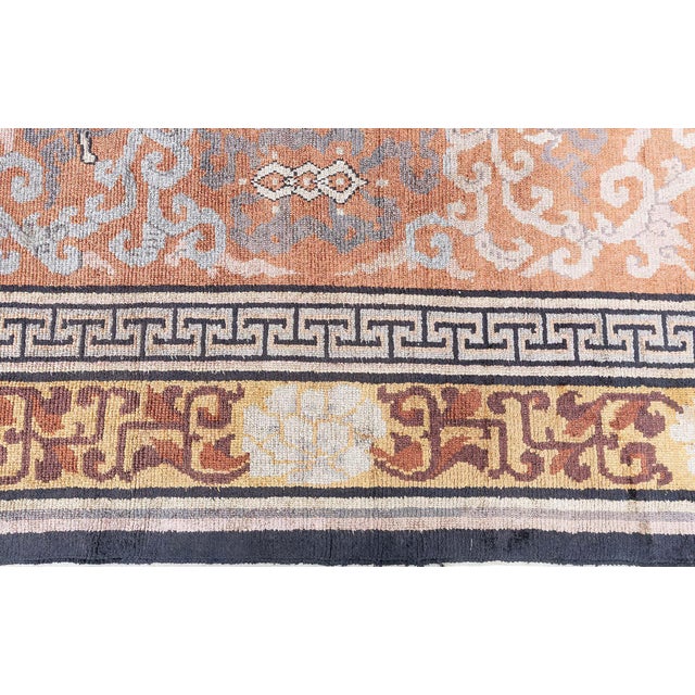 Early 20th Century Doris Leslie Blau Antique Chinese Silk Rug For Sale - Image 5 of 9