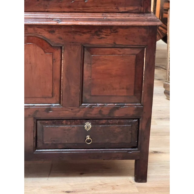 Traditional George II Yew Wood Press Cupboard, C. 1750 For Sale - Image 3 of 10