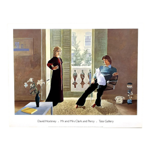 David Hockney Mr and Mrs Clark and Percy Original Tate Gallery Exhibition Poster