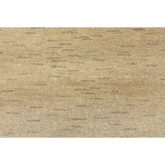Beige Gabbeh Rug 5’8” X 7’11” Beige Wool Contemporary Hand-Knotted Carpet For Sale - Image 8 of 12