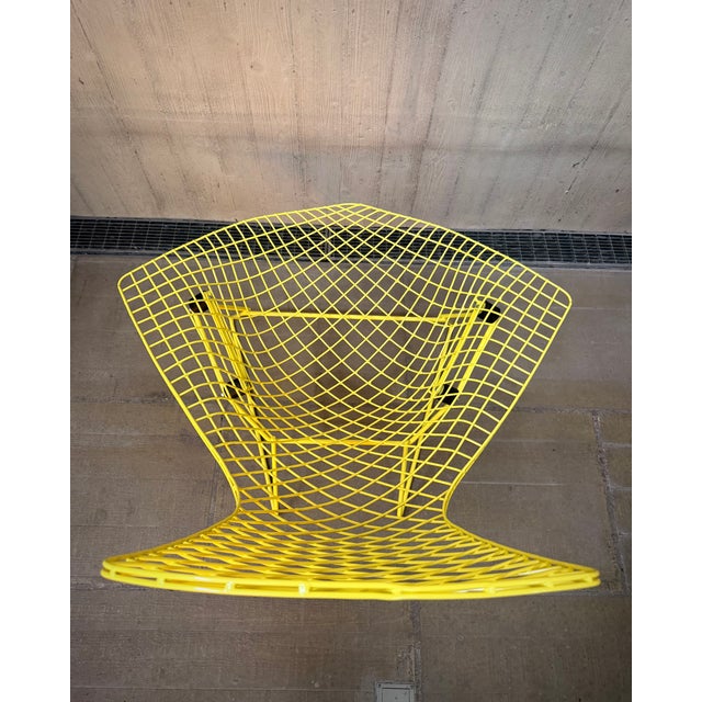 Bird Chair in Sulfur Yellow by Harry Bertoia for Knoll International, 1980s For Sale - Image 12 of 15