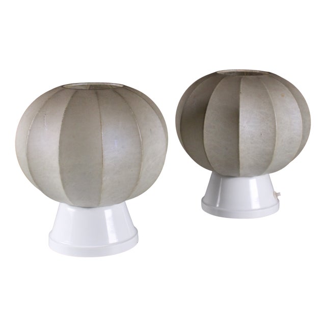 Cocoon Bedside Lamps, Set of 2 For Sale