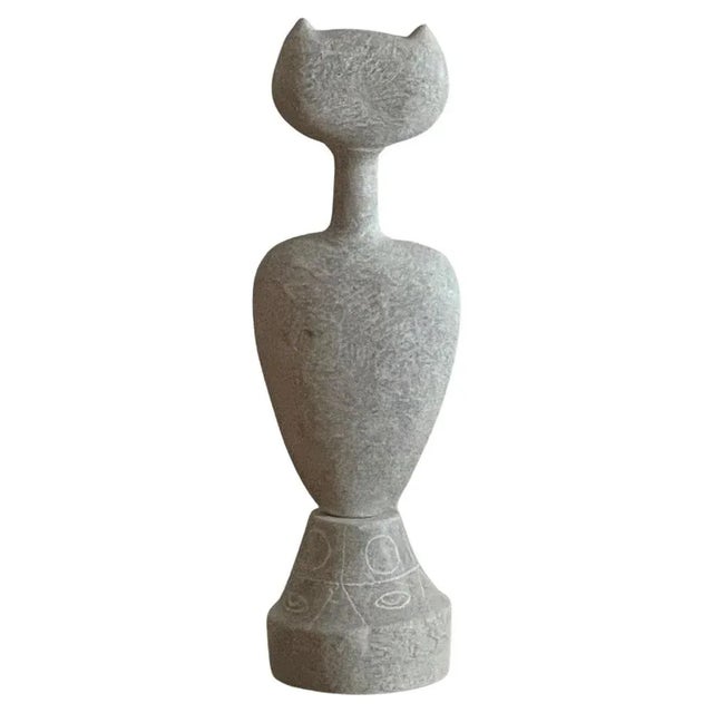 Gray Ritual Hand Carved Marble Sculpture by Tom Von Kaenel For Sale - Image 8 of 8