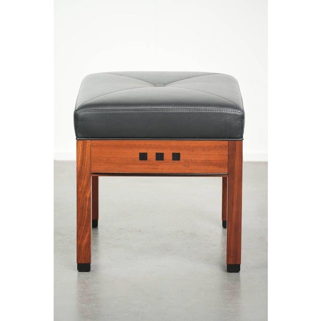 Ottoman in Black Cowhide Leather from Schuitema For Sale - Image 3 of 9