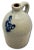 Very Nice Blue Color Hand Decorated Antique American 2 Gallon Size Stoneware Jug - Circa 1870s For Sale In Boston - Image 6 of 18