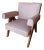 Luxury Italian Leather Accent Chair – Smoked Walnut & Lilac Grey - Made in Italy! For Sale