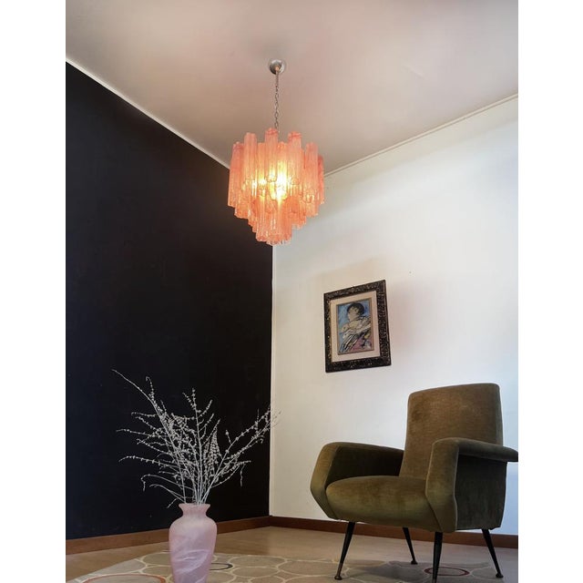 Glass Tube Chandelier, 1990s For Sale - Image 17 of 18