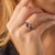 1980s 1980s Tiffany & Co. French Amethyst 18k White Gold Three Stone Ring, Size 6.5 For Sale - Image 5 of 7