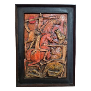 Guerrino Baldeggia, Figurative Composition, 1960, Ceramic & Terracotta For Sale