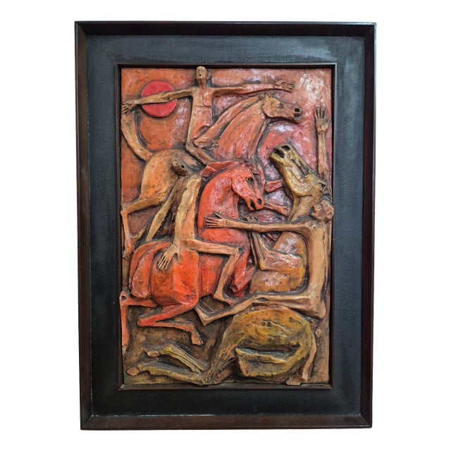 Guerrino Baldeggia, Figurative Composition, 1960, Ceramic & Terracotta For Sale