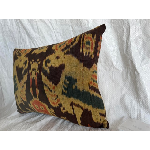 Tribal Circa 1850 Antique Ikat Pillow For Sale - Image 3 of 7