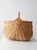Vintage Wicker Buttocks Basket With Floral Trim For Sale - Image 17 of 17