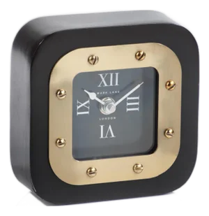Mark Lane Black Table Clock, Small
