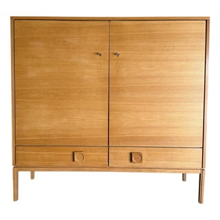 Mid Century Scandinavian Ash Wood Storage Cabinet For Sale